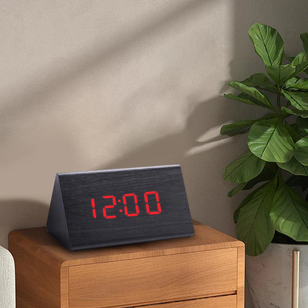 Wooden Digital LED Alarm Clock